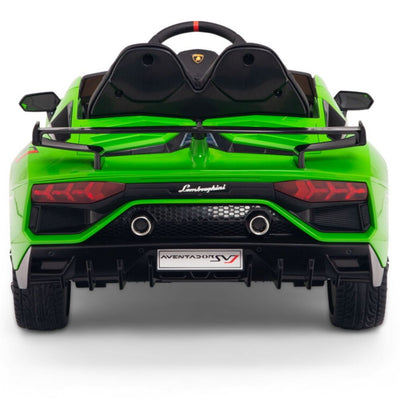 Licensed Green Lamborghini Ride On Car R/C Remote Leather Seat Real EVA Rubber Tires (Newest Versión )