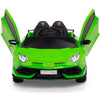 Licensed Green Lamborghini Ride On Car R/C Remote Leather Seat Real EVA Rubber Tires (Newest Versión )