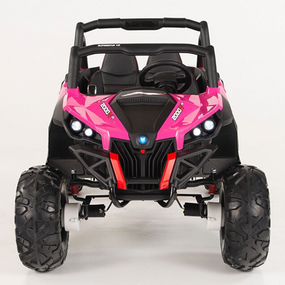 4X4 PINK UTV Ride On R/C Remote Leather Seat and Real EVA Rubber Tires ( NEWEST VERSION )
