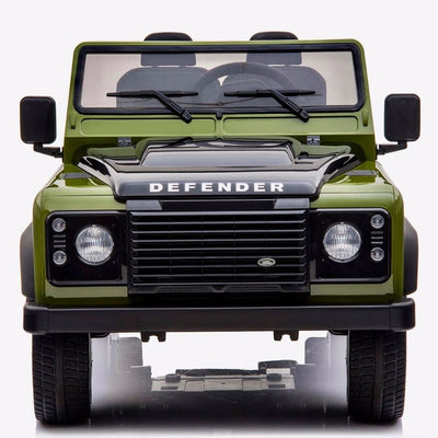 Licensed 4X4 GREEN Defender Ride On With Leather Seat R/C Remote and Rubber Tires ( NEWEST VERSION )