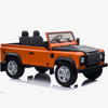 Licensed 4X4 ORRANGE Defender Ride On With Leather Seat R/C Remote and Rubber Tires ( NEWEST VERSION )