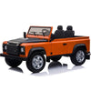 Licensed 4X4 ORRANGE Defender Ride On With Leather Seat R/C Remote and Rubber Tires ( NEWEST VERSION )