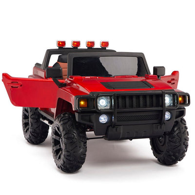 12V RED Big Motors 2 Seater Ride on Car with Leather Seat and R/C Remote ( NEWEST VERSION )