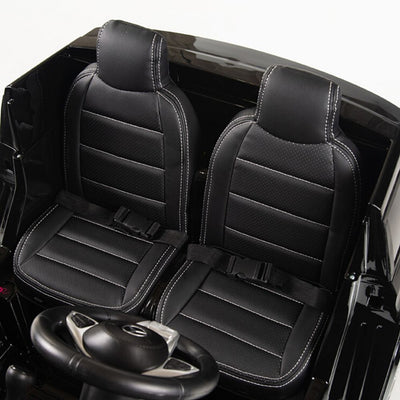 Licensed BLACK Mercedes 2 seater 4X4 With R/C Remote,Doors and Leather Seat ( NEWEST VERSION )