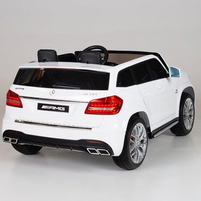 Licensed WHITE Mercedes 2 seater 4X4 With R/C Remote,Doors and Leather Seat ( NEWEST VERSION )