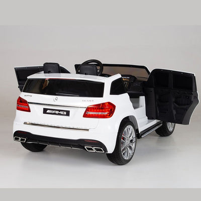 Licensed WHITE Mercedes 2 seater 4X4 With R/C Remote,Doors and Leather Seat ( NEWEST VERSION )