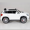 Licensed WHITE Mercedes 2 seater 4X4 With R/C Remote,Doors and Leather Seat ( NEWEST VERSION )