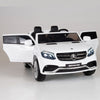 Licensed WHITE Mercedes 2 seater 4X4 With R/C Remote,Doors and Leather Seat ( NEWEST VERSION )