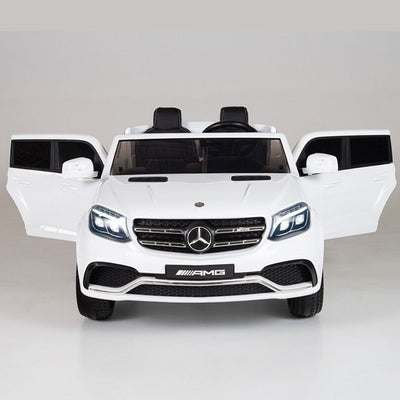 Licensed WHITE Mercedes 2 seater 4X4 With R/C Remote,Doors and Leather Seat ( NEWEST VERSION )