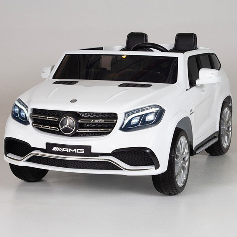 Licensed WHITE Mercedes 2 seater 4X4 With R/C Remote,Doors and Leather Seat ( NEWEST VERSION )