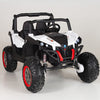 4X4 WHITE UTV Ride On R/C Remote Leather Seat and Real EVA Rubber Tires ( NEWEST VERSION )