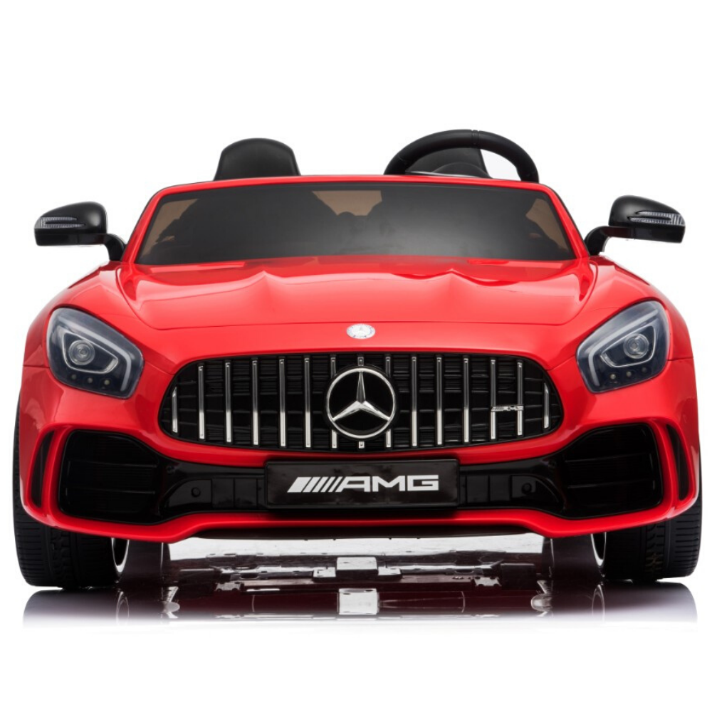 Red Licensed Mercedes GTR with RC Remote,2 Leather Seat,Painted and Real EVA Rubber Tires ( Newest Versión).