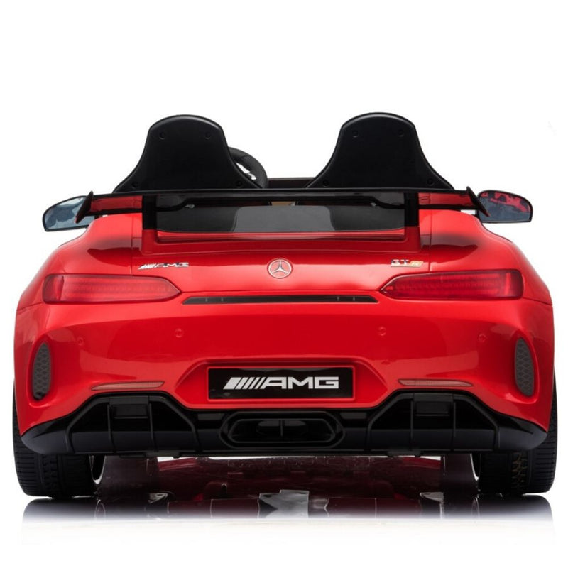 Red Licensed Mercedes GTR with RC Remote,2 Leather Seat,Painted and Real EVA Rubber Tires ( Newest Versión).