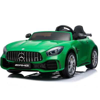 Green Licensed Mercedes GTR with RC Remote,2  Leather Seat,Painted and Real EVA Rubber Tires ( Newest Versión).