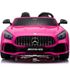 Pink  Licensed Mercedes GTR with RC Remote,2 Leather Seat,Painted and Real EVA Rubber Tires ( Newest Versión).