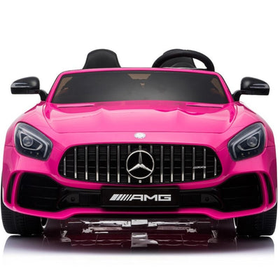 Pink  Licensed Mercedes GTR with RC Remote,2 Leather Seat,Painted and Real EVA Rubber Tires ( Newest Versión).