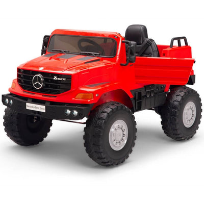 Licensed Red Mercedes 12V Ride On Truck R/C Remote ,Rubber Tires (Newest Version )