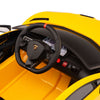 Licensed YELLOW Lamborghini Ride On Car R/C Remote Leather Seat Real EVA Rubber Tires (Newest Versión )