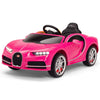 Licensed PINK Bugatti Ride On Car R/C Remote Leather Seat Real EVA Rubber Tires (Newest Version )