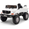 Licensed WHITE Mercedes 12V Ride On Truck R/C Remote ,Rubber Tires (Newest Version )