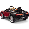 Licensed BURGUNDY-BLACK Bugatti Ride On Car R/C Remote Leather Seat Real EVA Rubber Tires (Newest Versión )