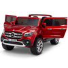 Licensed 4 Wheel Drive/AWD RED Mercedes Electric Truck R/C Remote Leather Seat