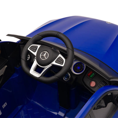 Licensed Blue Mercedes Electric Ride On Car R/C Remote Leather Seat (Newest Versión )