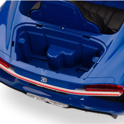 Licensed BLUE Bugatti Ride On Car R/C Remote Leather Seat Real EVA Rubber Tires (Newest Versión )