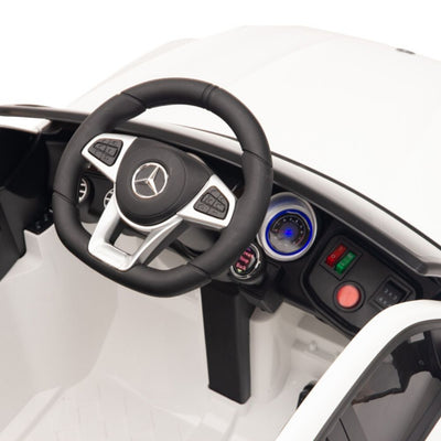 Licensed White Mercedes Electric Ride On Car R/C Remote Leather Seat (Newest Versión )