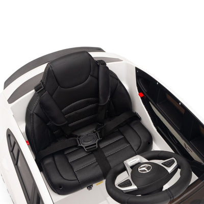 Licensed White Mercedes Electric Ride On Car R/C Remote Leather Seat (Newest Versión )