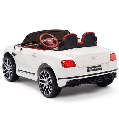 Licensed Bentley WHITE GT Super Sports RC/Remote Real EVA Rubber Tires (Newest Versión )