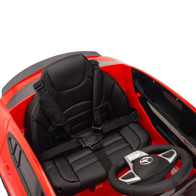 Licensed Red Mercedes Electric Ride On Car R/C Remote Leather Seat (Newest Versión )