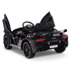 Licensed BLACK Lamborghini Ride On Car R/C Remote Leather Seat Real EVA Rubber Tires (Newest Versión )