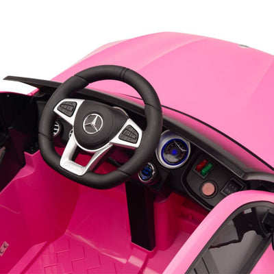 Licensed Pink Mercedes Electric Ride On Car R/C Remote Leather Seat (Newest Versión )