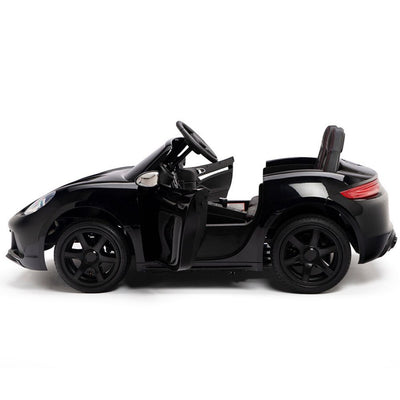 BLACK SUPER BIG 24V Ride On Car Powerful Motors,Real Rubber Tires (Newest Versión)