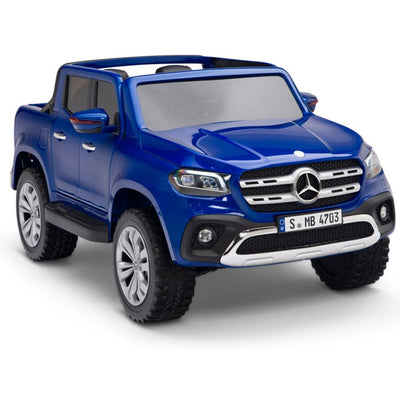 Licensed 4 Wheel Drive/AWD BLUE Mercedes Electric Truck R/C Remote Leather Seat