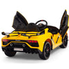 Licensed YELLOW Lamborghini Ride On Car R/C Remote Leather Seat Real EVA Rubber Tires (Newest Versión )