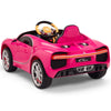 Licensed PINK Bugatti Ride On Car R/C Remote Leather Seat Real EVA Rubber Tires (Newest Version )