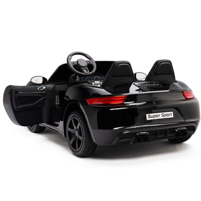 BLACK SUPER BIG 24V Ride On Car Powerful Motors,Real Rubber Tires (Newest Versión)