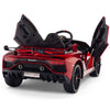 Licensed Burgundy Lamborghini Ride On Car R/C Remote Leather Seat Real EVA Rubber Tires (Newest Versión )