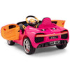 Licensed PINK Bugatti Ride On Car R/C Remote Leather Seat Real EVA Rubber Tires (Newest Version )