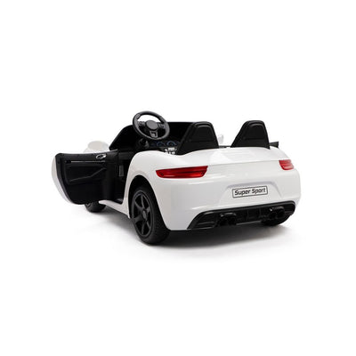 WHITE SUPER BIG 24V Ride On Car Powerful Motors,Real Rubber Tires (Newest Versión)