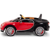 Licensed RED-BLACK Bugatti Ride On Car R/C Remote Leather Seat Real EVA Rubber Tires (Newest Versión )