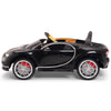 Licensed BLACK Bugatti Ride On Car R/C Remote Leather Seat Real EVA Rubber Tires (Newest Versión )