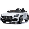 White Licensed Mercedes GTR with RC Remote, 2 Leather Seat,Painted and Real EVA Rubber Tires ( Newest Versión).