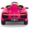 Licensed PINK Bugatti Ride On Car R/C Remote Leather Seat Real EVA Rubber Tires (Newest Version )