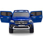 Licensed 4 Wheel Drive/AWD BLUE Mercedes Electric Truck R/C Remote Leather Seat