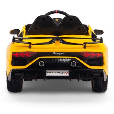 Licensed YELLOW Lamborghini Ride On Car R/C Remote Leather Seat Real EVA Rubber Tires (Newest Versión )