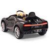 Licensed BLACK Bugatti Ride On Car R/C Remote Leather Seat Real EVA Rubber Tires (Newest Versión )