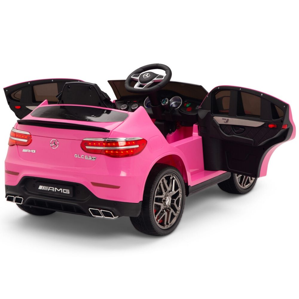 Licensed Pink Mercedes Electric Ride On Car R/C Remote Leather Seat
